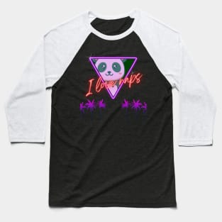 Cute Panda Cyberpunk - I Love Naps - Kawaii Panda #9 Baseball T-Shirt